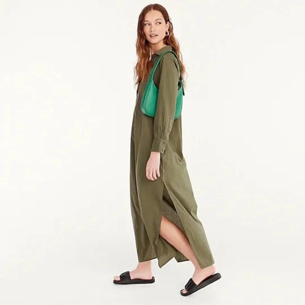 J.Crew Garment-dyed cotton poplin shirtdress